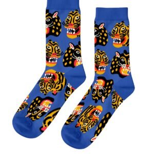 Wild Cats Crew Socks by Kristina Micotti - Large