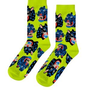 Wild Cats Crew Socks by Kristina Micotti - Small