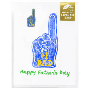 #1 Dad Happy Father's Day - Lapel Pin Card