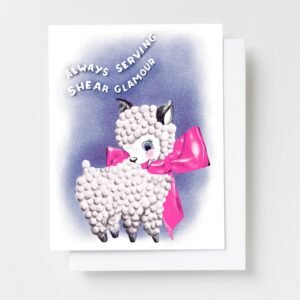 Always Serving Shear Glamour - Fierce Lamb Love Risograph Card