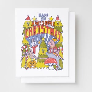 Awesome Christmas - Risograph Card
