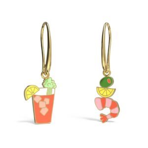 Bloody Mary and Shrimp Drop Earrings